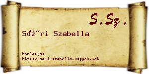 Sári Szabella névjegykártya